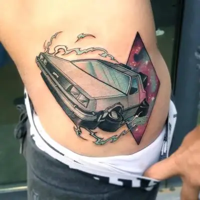 Ariane - Tatouage Nantes - dolorean backtothefutur car