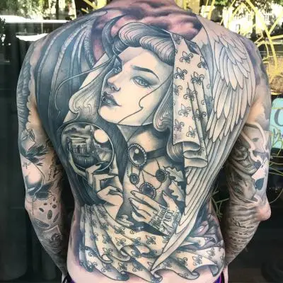 Ariane - Tatouage Nantes - fullback fullbacktattoo witch