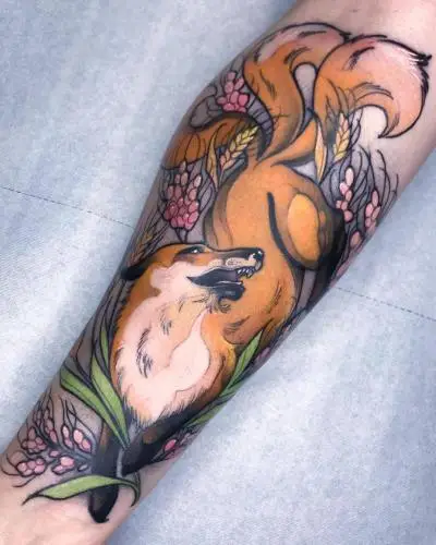 Ariane - Tatouage Nantes - fox foxtattoo tattoooftheday