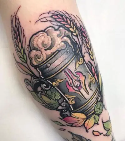 Ariane - Tatouage Nantes - beer beertattoo tattoooftheday