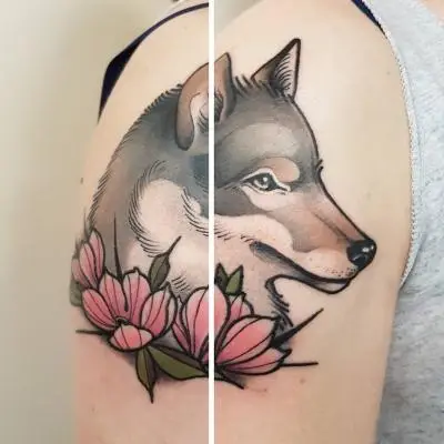 Ariane - Tatouage Nantes - wolf loup wolftattoo
