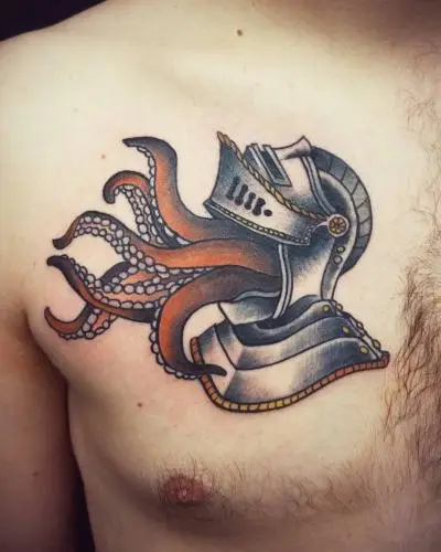 Monpierre - Tatouage Nantes - traditionaltattoo medieval cthulhu