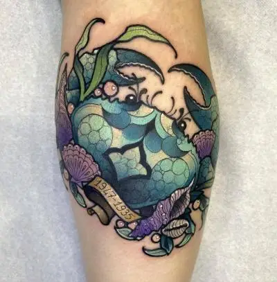 Ariane - Tatouage Nantes - crab crabtattoo tattoooftheday