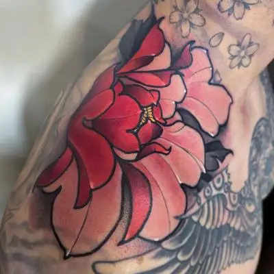 Ariane - Tatouage Nantes - peony peonytattoo tattoowork