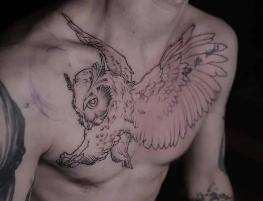 Drop - Tatouage Nantes - hibouxtattoo chouettetattoo hiboux