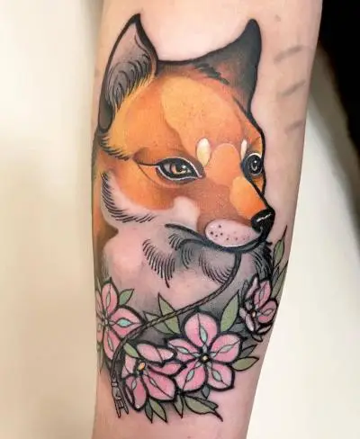 Ariane - Tatouage Nantes - fox foxtattoo tattoooftheday