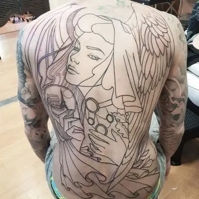 Ariane - Tatouage Nantes - girltattoo girl witch