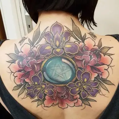 Ariane - Tatouage Nantes - peony peonytattoo iris