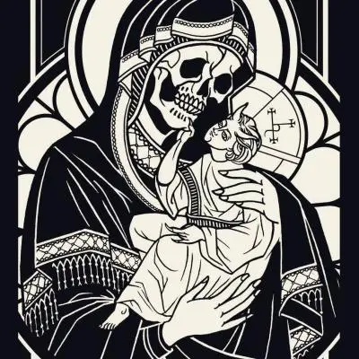 Monpierre - Tatouage Nantes - blackworkers tattoo stainglass