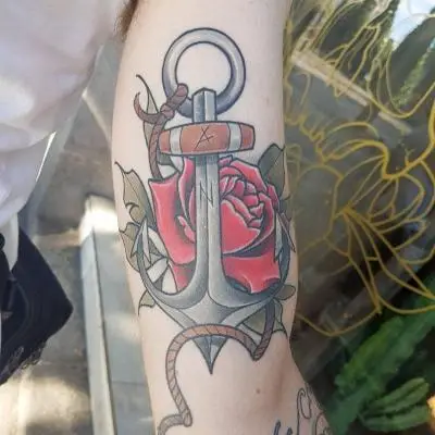 Ariane - Tatouage Nantes - healed anchor anchortattoo