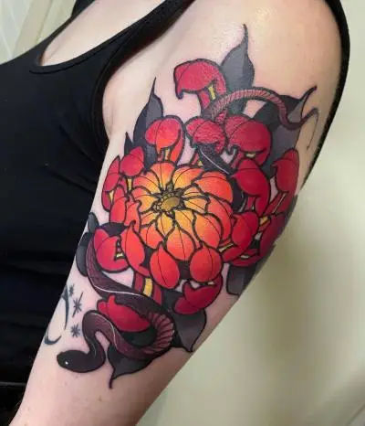 Ariane - Tatouage Nantes - chrysanthemum chrysanthemumtattoo chrysantheme