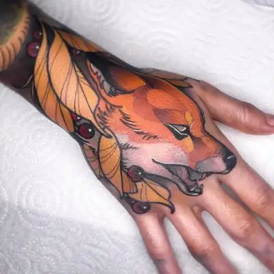 Ariane - Tatouage Nantes - fox foxtattoo tattoooftheday