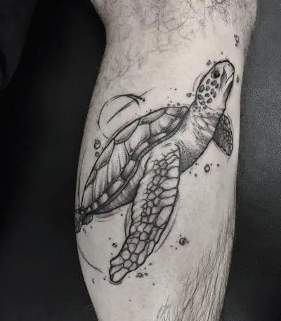 Ornela - Tatouage Nantes - tattoo turtle turtletattoo