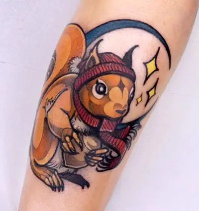 Ariane - Tatouage Nantes - squirrel squirreltattoo tattoooftheday