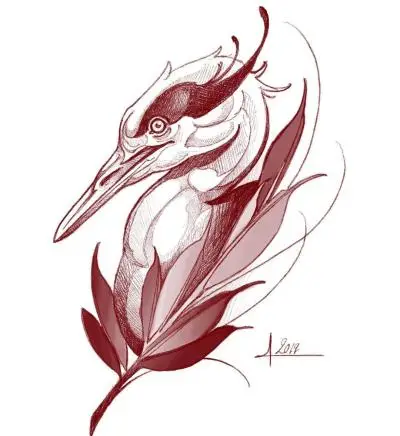Ariane - Tatouage Nantes - flashtattoo tattooflash heron
