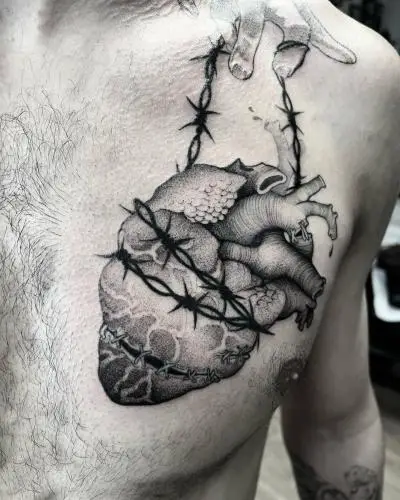Drop - Tatouage Nantes - heart heartbroken hearttattoo