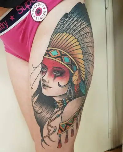 Ariane - Tatouage Nantes - indian tattoooftheday inked