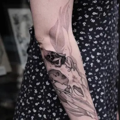 Drop - Tatouage Nantes - grenouille frog frogtattoo