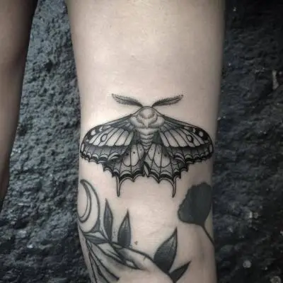 Monpierre - Tatouage Nantes - moth mothtattoo engraving
