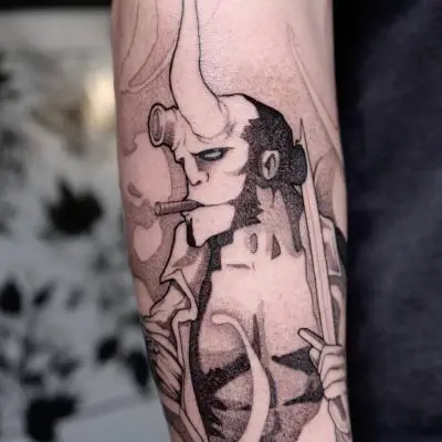 Drop - Tatouage Nantes - hellboy hellboytattoo comics