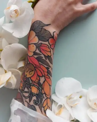 Ariane - Tatouage Nantes - tattoooftheday flowers inked
