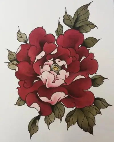 Monpierre - Tatouage Nantes - ironink peony neotraditionaltattoo