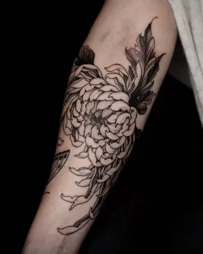 Ornela - Tatouage Nantes - tattoo chrysanthemum chrysanthemumtattoo