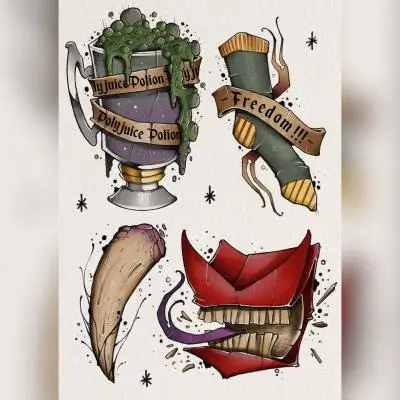 La Barbe - Tatouage Nantes - tattoo tatouage harrypotter