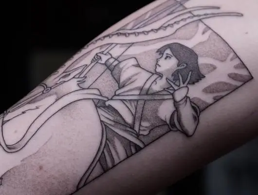 Drop - Tatouage Nantes - miyazaki mononoke manga