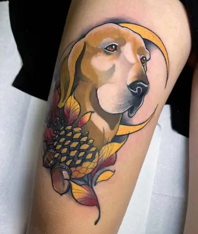 Ariane - Tatouage Nantes - dog dogtattoo tattoooftheday