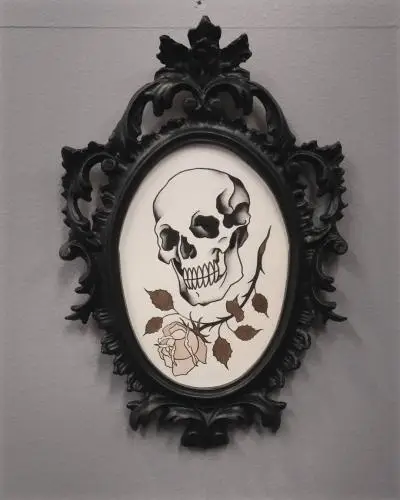 Monpierre - Tatouage Nantes - tattooflash skull skulltattoo