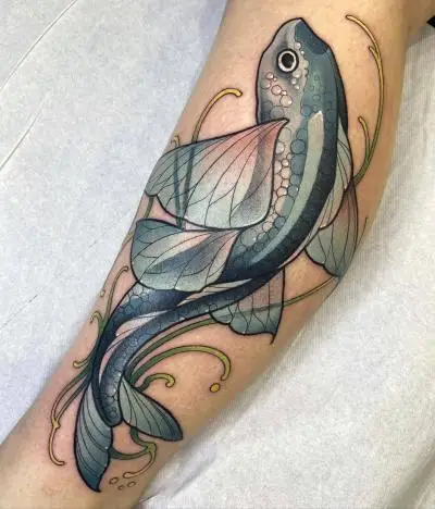 Ariane - Tatouage Nantes - fish fishtattoo flyingfish