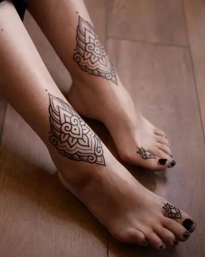 Ornela - Tatouage Nantes - tatouage ornements feettattoos