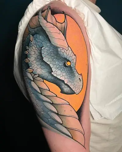 Ariane - Tatouage Nantes - dragon dragontattoo tattoooftheday
