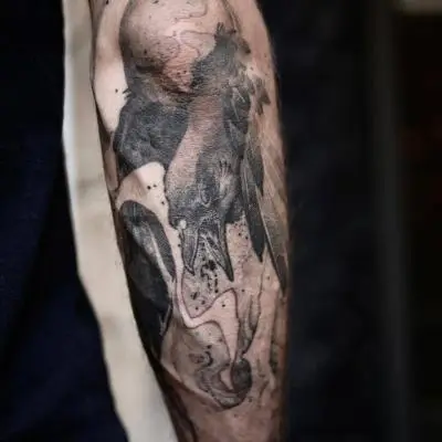 Drop - Tatouage Nantes - crow crowtattoo crowtattoos