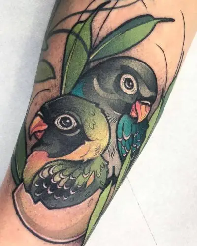 Ariane - Tatouage Nantes - parrots tattoooftheday inked