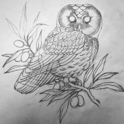 Monpierre - Tatouage Nantes - owltattoo owl traditionaltattoo