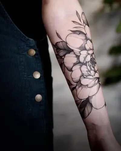 Ornela - Tatouage Nantes - tattoo peony peonytattoo