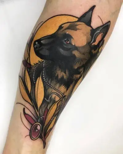 Ariane - Tatouage Nantes - dog dogtattoo tattoooftheday
