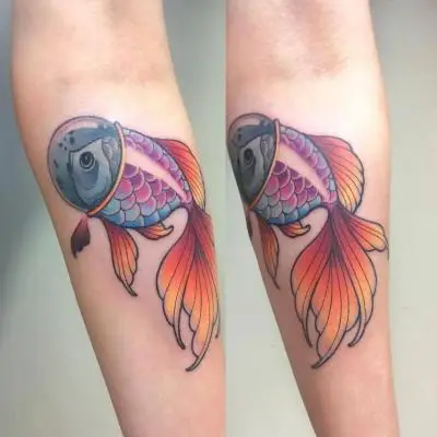 Ariane - Tatouage Nantes - fish fishtattoo codexseraphinianus