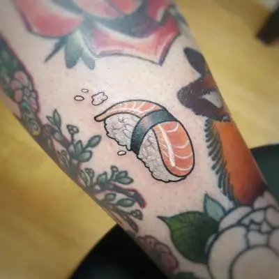 Ariane - Tatouage Nantes - sushi tattoowork coloredtattoo