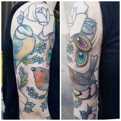 Ariane - Tatouage Nantes - birdtattoo bird jewellery