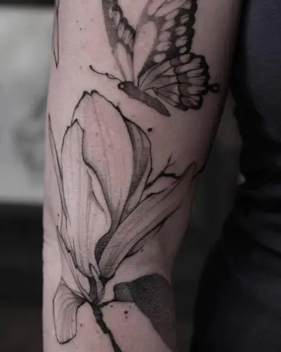 Drop - Tatouage Nantes - floraltattoo floral vegetal